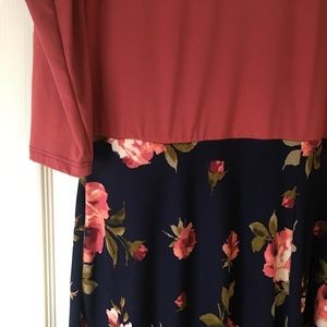 Contrast Curie Dress Blush & Fresh Floral